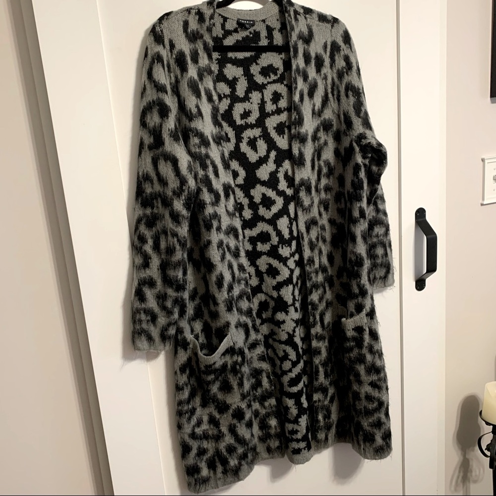 TORRID fuzzy leopard long cardigan